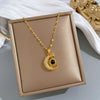 Wholesale Titanium Steel Necklace With Moon Projection And Geometric Design For Women