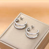 Wholesale Titanium Steel Nonfading Earrings With Geometric Pattern And Electroplating For Women