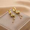 Wholesale Titanium Steel Nonfading Earrings With Geometric Pattern And Electroplating For Women