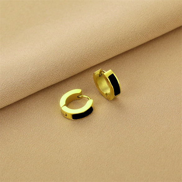 Wholesale Titanium Steel Nonfading Earrings With Geometric Pattern And Electroplating For Women