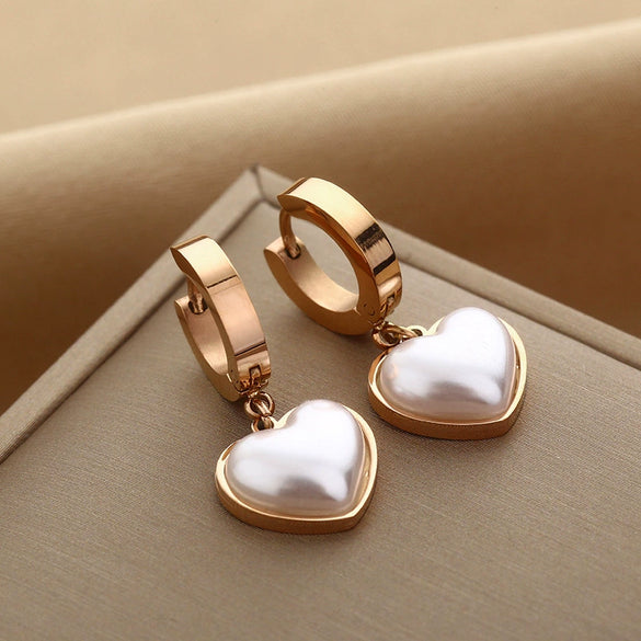 Wholesale Titanium Steel Nonfading Earrings With Geometric Pattern And Electroplating For Women