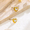 Wholesale Titanium Steel Nonfading Earrings With Geometric Pattern And Electroplating For Women