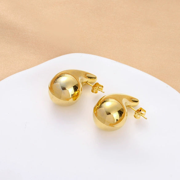 Wholesale Titanium Steel Nonfading Earrings With Geometric Pattern And Electroplating For Women
