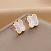 Wholesale Titanium Steel Nonfading Earrings With Geometric Pattern And Electroplating For Women