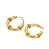 Wholesale Titanium Steel Nonfading Earrings With Geometric Pattern And Electroplating For Women
