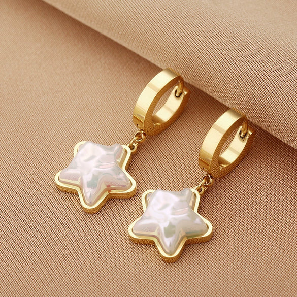 Wholesale Titanium Steel Nonfading Earrings With Geometric Pattern And Electroplating For Women