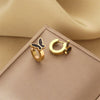 Wholesale Titanium Steel Nonfading Earrings With Geometric Pattern And Electroplating For Women