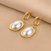 Wholesale Titanium Steel Nonfading Earrings With Geometric Pattern And Electroplating For Women