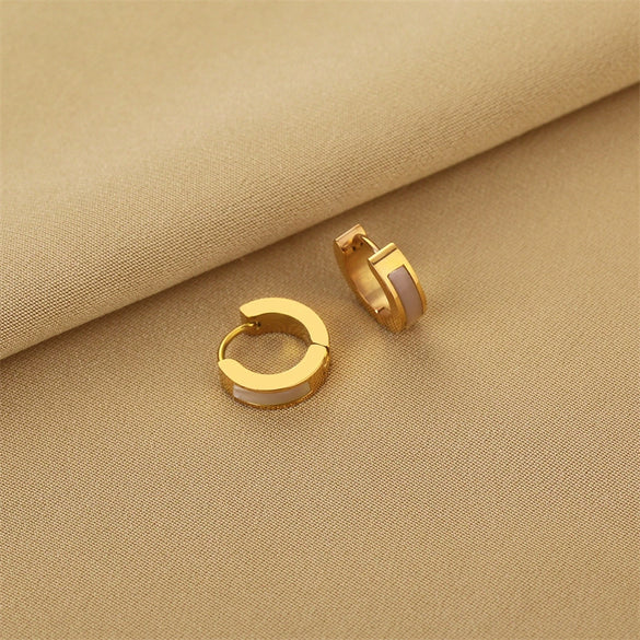 Wholesale Titanium Steel Nonfading Earrings With Geometric Pattern And Electroplating For Women