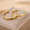 Wholesale Titanium Steel Nonfading Earrings With Geometric Pattern And Electroplating For Women