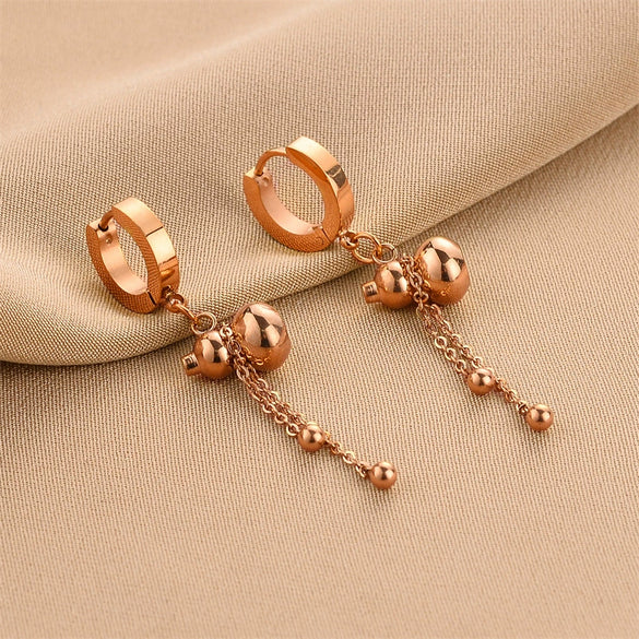 Wholesale Titanium Steel Nonfading Earrings With Geometric Pattern And Electroplating For Women