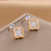 Wholesale Titanium Steel Nonfading Earrings With Geometric Pattern And Electroplating For Women