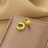 Wholesale Titanium Steel Nonfading Earrings With Geometric Pattern And Electroplating For Women