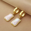 Wholesale Titanium Steel Nonfading Earrings With Geometric Pattern And Electroplating For Women
