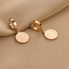 Wholesale Titanium Steel Nonfading Earrings With Geometric Pattern And Electroplating For Women