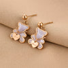 Wholesale Titanium Steel Nonfading Earrings With Geometric Pattern And Electroplating For Women