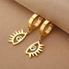 Wholesale Titanium Steel Nonfading Earrings With Geometric Pattern And Electroplating For Women