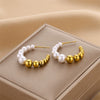 Wholesale Titanium Steel Nonfading Earrings With Geometric Pattern And Electroplating For Women