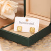Wholesale Titanium Steel Nonfading Earrings With Geometric Pattern And Electroplating For Women