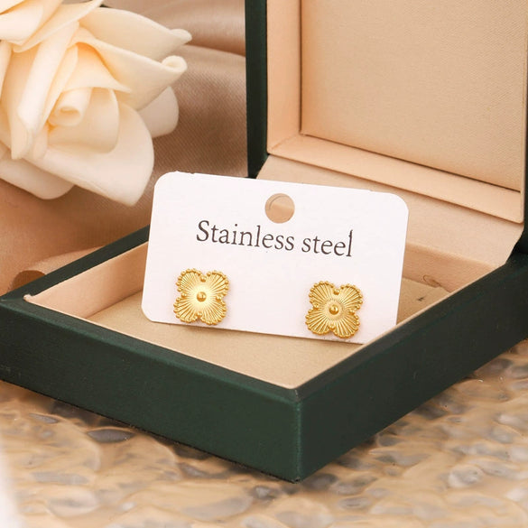 Wholesale Titanium Steel Nonfading Earrings With Geometric Pattern And Electroplating For Women