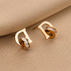 Wholesale Titanium Steel Nonfading Earrings With Geometric Pattern And Electroplating For Women
