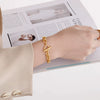 Wholesale Titanium Steel Ochain Bracelet With Geometric Cross And Electroplating Treatment