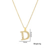 Wholesale Titanium Steel Ochain Necklace With Letter D Light Luxury Niche Design Electroplated