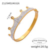 Wholesale 316L Stainless Steel Open Bracelet Simple Geometric Style 18K Gold Plated Jewelry For Women