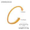 Wholesale 316L Stainless Steel Open Bracelet Simple Geometric Style 18K Gold Plated Jewelry For Women