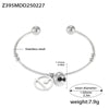 Wholesale 316L Stainless Steel Open Bracelet With Robot Cat Bell Creative And Popular Electroplated