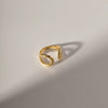 Wholesale Titanium Steel Open Ring Abstract Geometric Style Electroplated Nonfading Jewelry