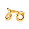 Wholesale Titanium Steel Open Ring Abstract Geometric Style Electroplated Nonfading Jewelry