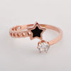 Wholesale Titanium Steel Open Ring For Couples Dropshaped Electroplated Fashion Jewelry