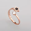 Wholesale Titanium Steel Open Ring For Couples Dropshaped Electroplated Fashion Jewelry