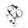 Wholesale Titanium Steel Open Ring Geometric Men's Personality Motorcycle Wrench Ring Electroplated