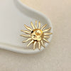 Wholesale Titanium Steel Open Ring Geometric Ugly Cute Sun Design Electroplated Hand Jewelry Unisex