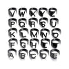 Wholesale Titanium Steel Open Ring Jewelry With Letters Numbers And Text Electroplated