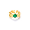 Wholesale Titanium Steel Open Ring With Geometric Pattern And Electroplating For Women