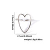 Wholesale Titanium Steel Open Ring With Hollowout Design And Heart Shape Flower Leaves Letters Numbers Text Patterns Electroplated Unisex