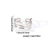 Wholesale Titanium Steel Open Ring With Hollowout Design And Heart Shape Flower Leaves Letters Numbers Text Patterns Electroplated Unisex
