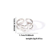Wholesale Titanium Steel Open Ring With Hollowout Design And Heart Shape Flower Leaves Letters Numbers Text Patterns Electroplated Unisex