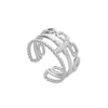 Wholesale Titanium Steel Opening Ring Geometric Style Electroplated Unisex