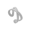 Wholesale Titanium Steel Opening Ring Geometric Style Electroplated Unisex