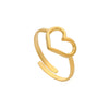 Wholesale Titanium Steel Opening Ring Geometric Style Electroplated Unisex