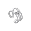 Wholesale Titanium Steel Opening Ring Geometric Style Electroplated Unisex
