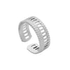 Wholesale Titanium Steel Opening Ring Geometric Style Electroplated Unisex