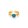 Wholesale Titanium Steel Opening Ring Geometric U Shape Electroplated Design For Women