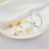Wholesale Titanium Steel Oval Love Shaped Bracelet With Inlaid Zircon And Electroplating