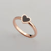 Wholesale Titanium Steel Peach Heart And Wave Shell Ring For Women With Electroplating