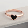 Wholesale Titanium Steel Peach Heart And Wave Shell Ring For Women With Electroplating